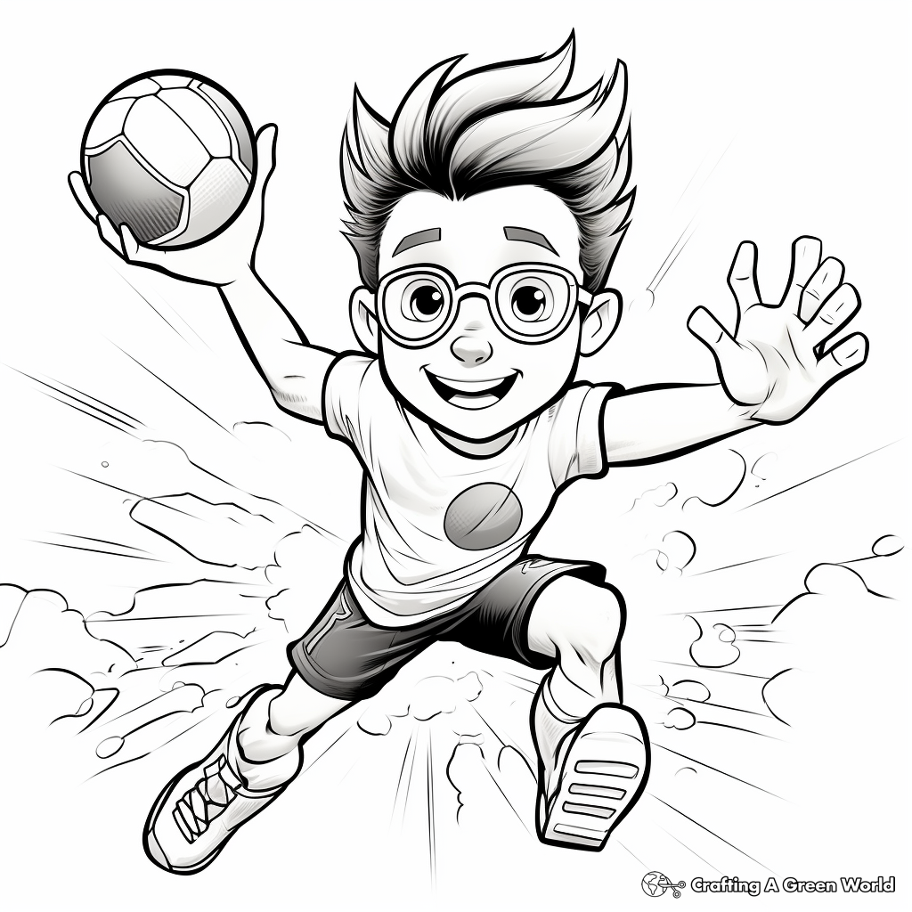 Engaging Volleyball Coloring Pages 2