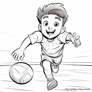Engaging Volleyball Coloring Pages 4