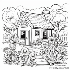 English Country Garden Coloring Pages 3