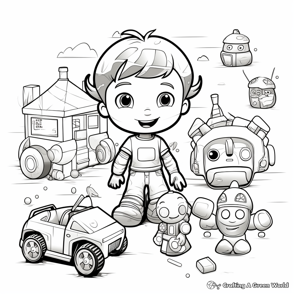 Engrossing Kindergarten Coloring Pages of Toys 1