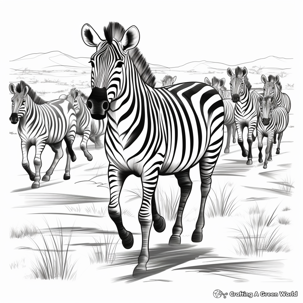 Engrossing Wildebeest Migration Coloring Pages 4