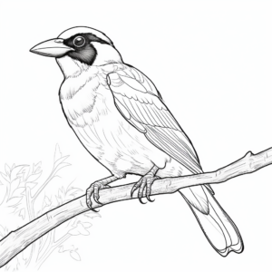 Enjoyable Collared Aracari Coloring Pages for Kids 1