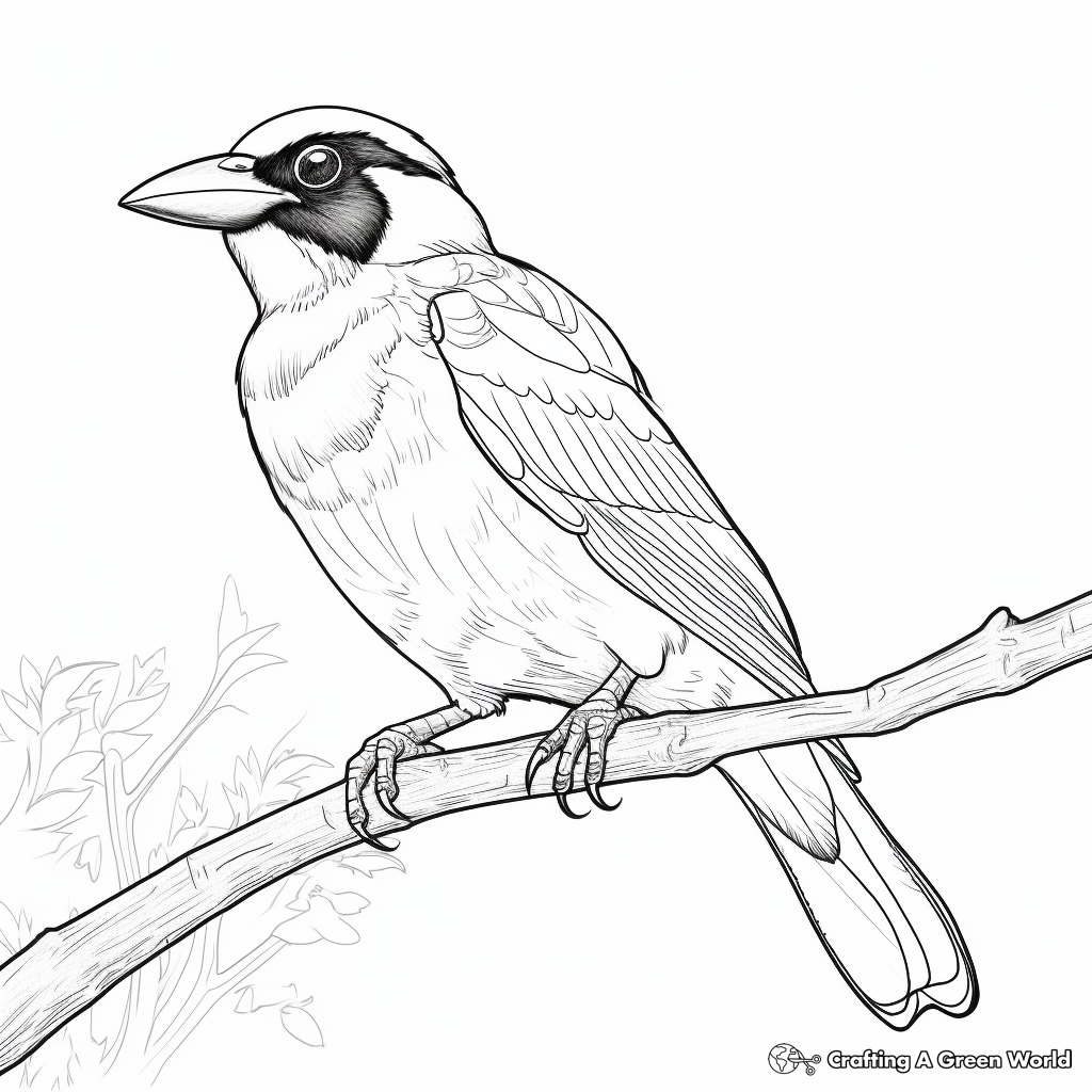 Enjoyable Collared Aracari Coloring Pages for Kids 1