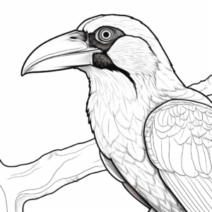 Enjoyable Collared Aracari Coloring Pages for Kids 3