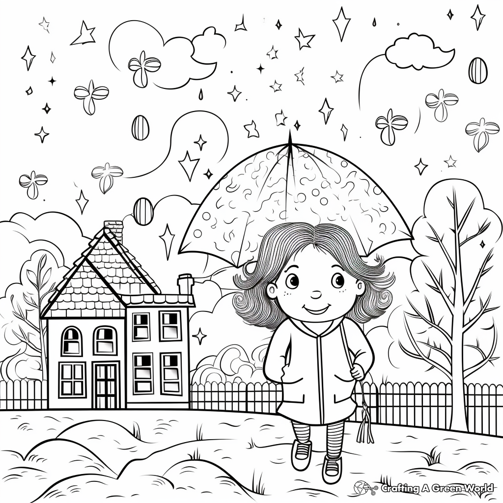 Enjoyable Kindergarten Weather Coloring Pages 3