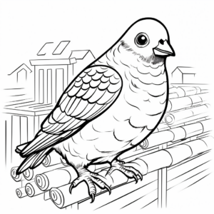 Entertaining Roller Pigeon Coloring Pages 1
