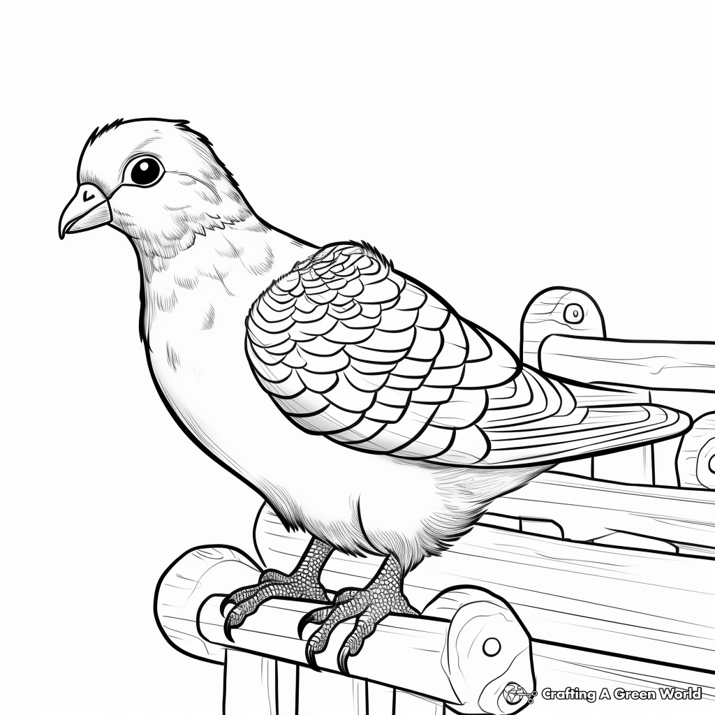 Entertaining Roller Pigeon Coloring Pages 2