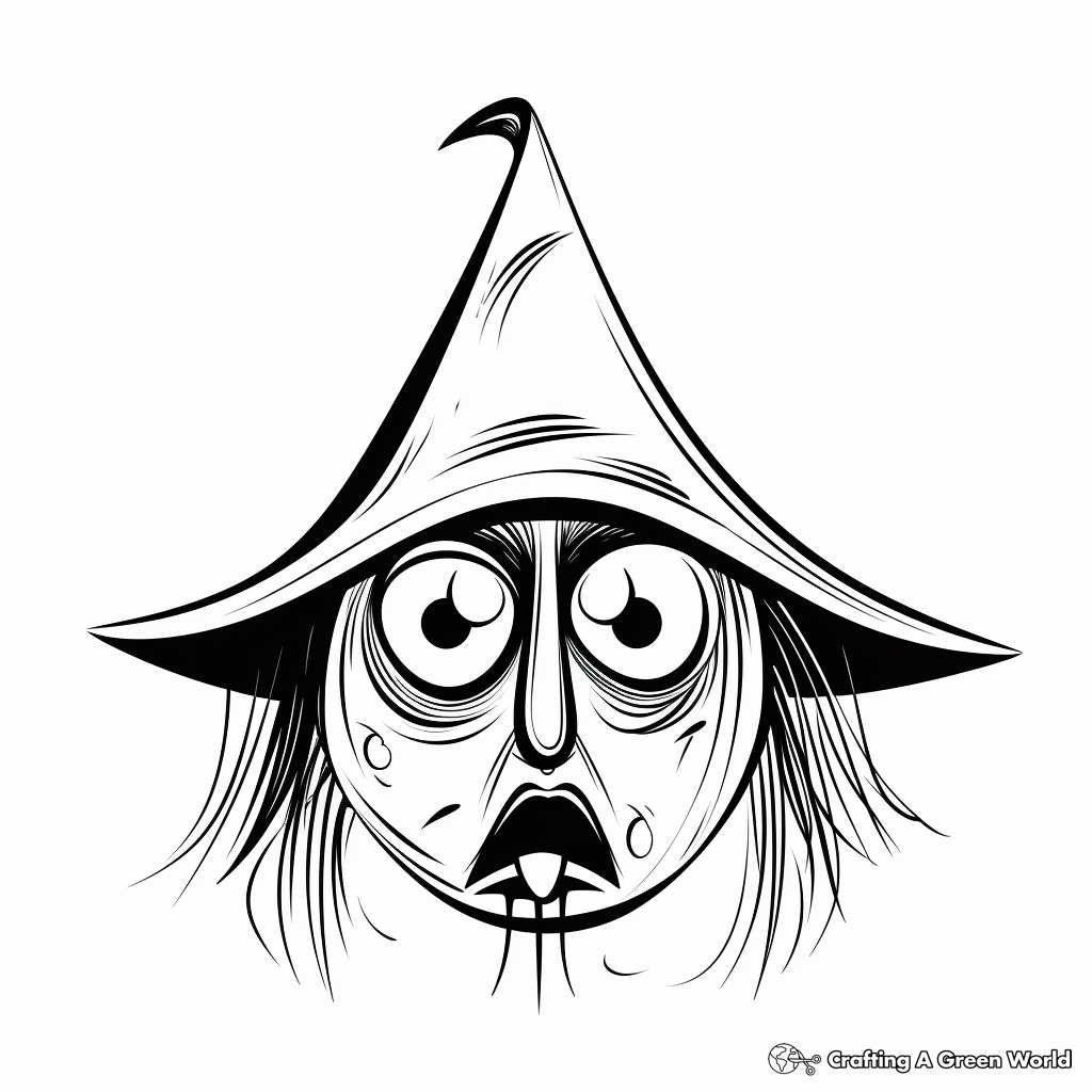 Entertaining Witch Nose Coloring Pages 1