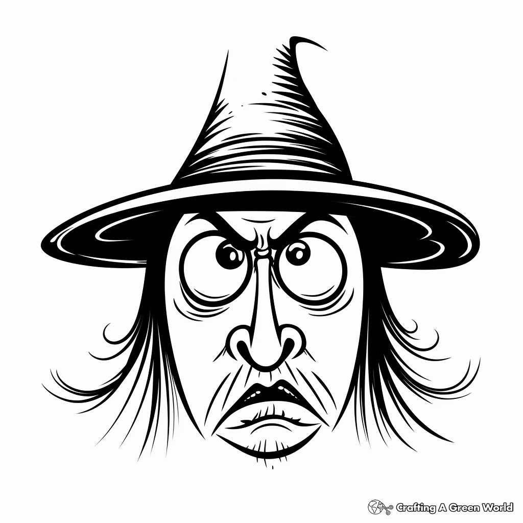 Entertaining Witch Nose Coloring Pages 2