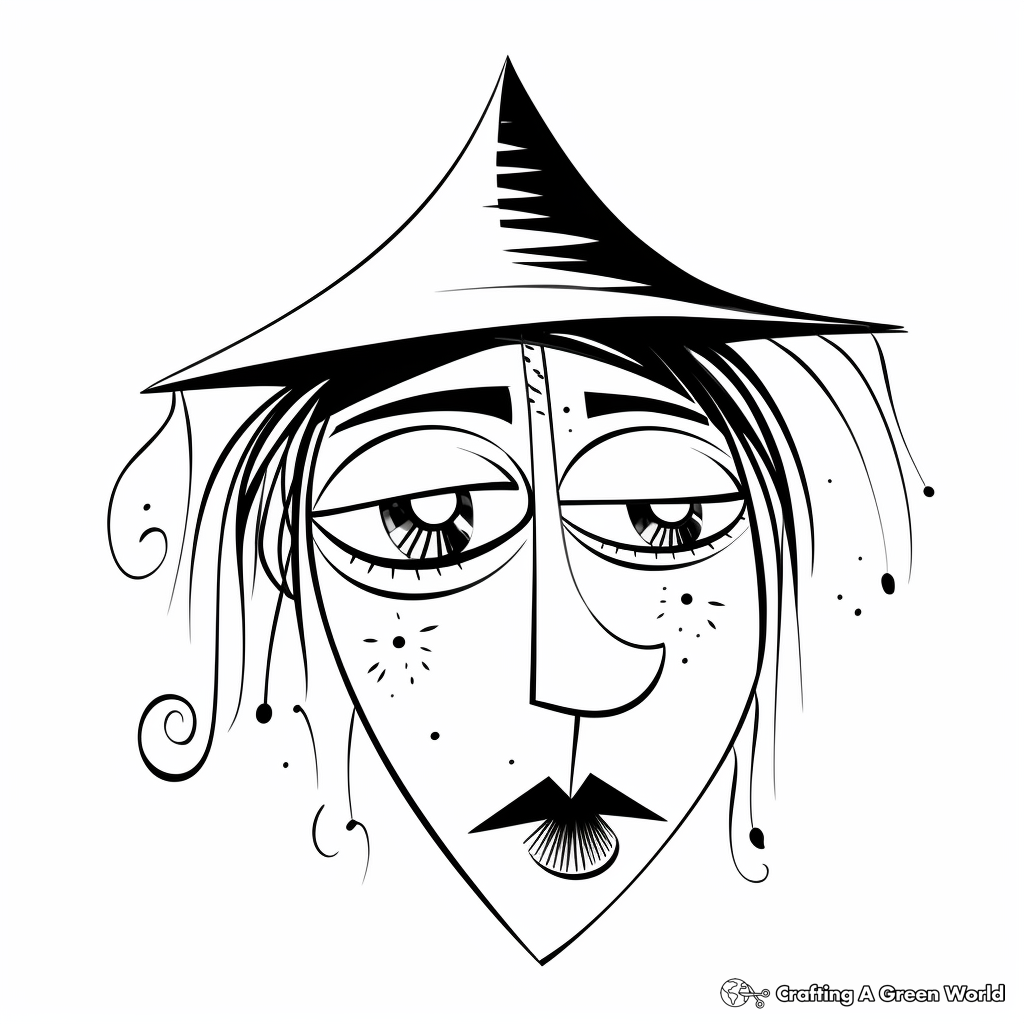 Entertaining Witch Nose Coloring Pages 4