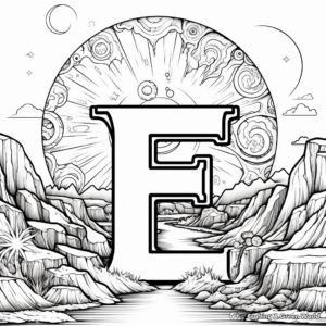 Enthralling E for Earth Coloring Pages 4