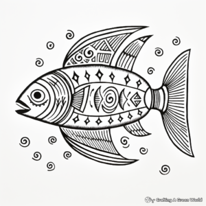 Enthralling Fish Amate Bark Painting Coloring Pages 2