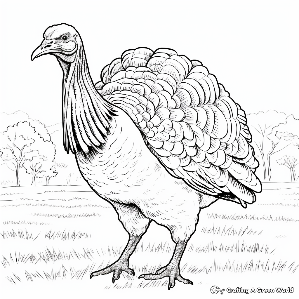 Enthralling Merriam’s Turkey Coloring Pages 1