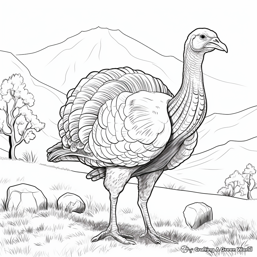 Enthralling Merriam’s Turkey Coloring Pages 2