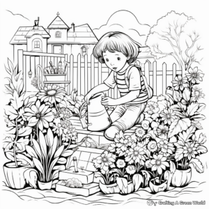 Enticing Herb Garden Coloring Pages 3