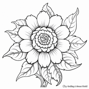 Enticing Perianth Flower Part Coloring Pages 1