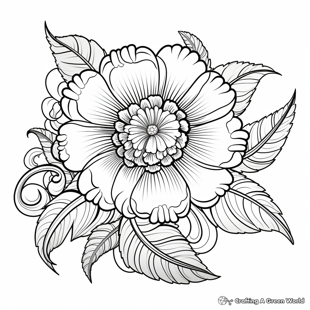 Enticing Perianth Flower Part Coloring Pages 3