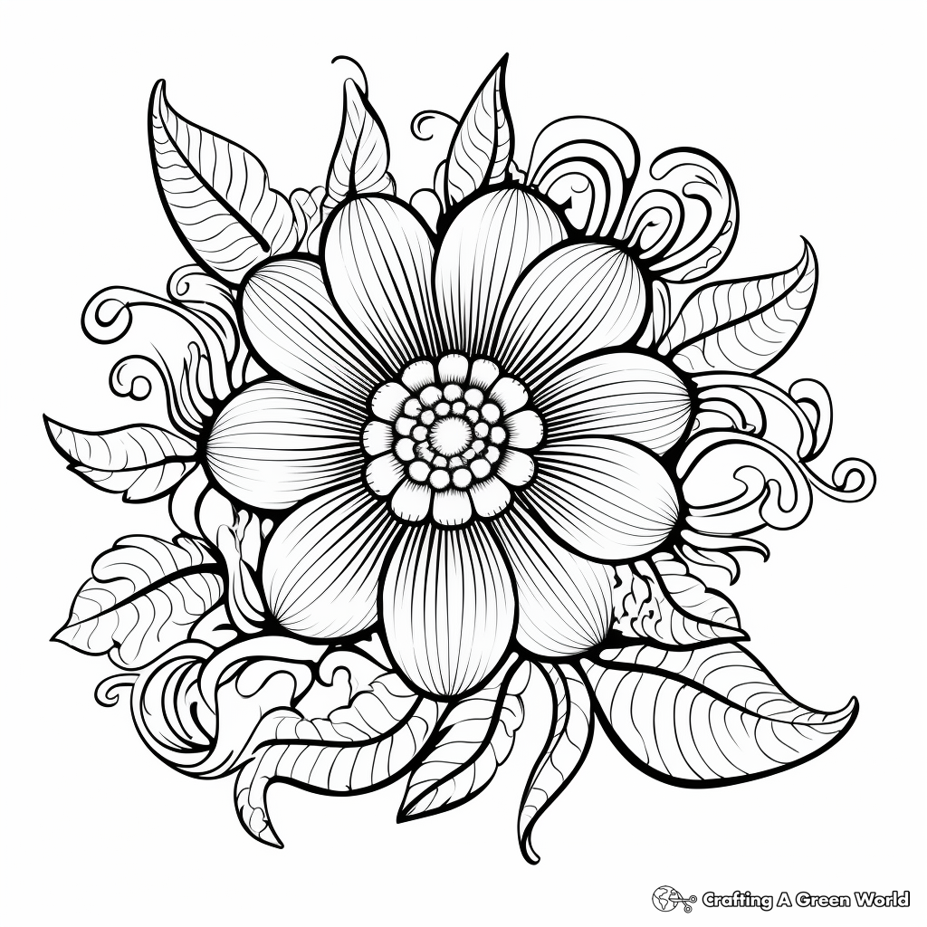 Enticing Perianth Flower Part Coloring Pages 4