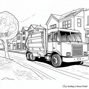 Environmental Friendly Garbage Trucks Coloring Pages 1