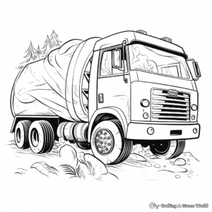 Environmental Friendly Garbage Trucks Coloring Pages 3