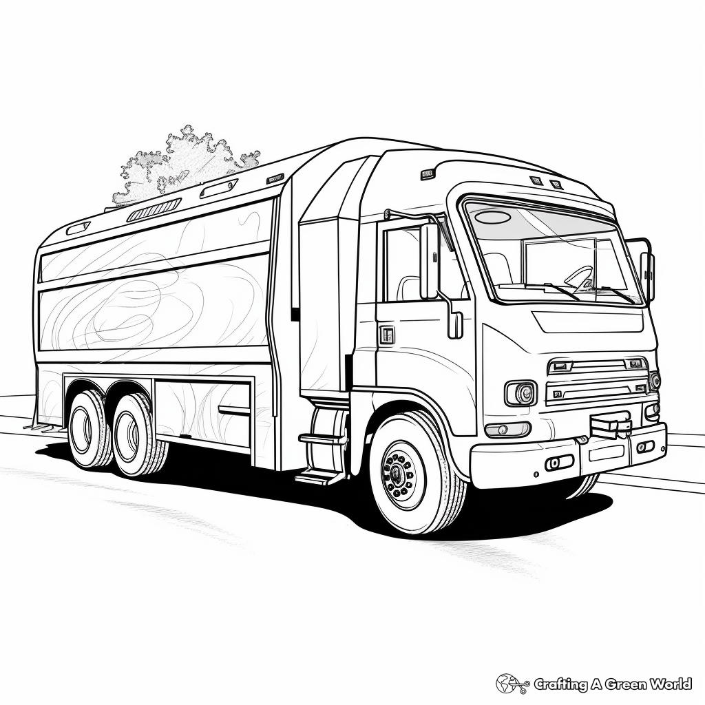 Environmental Friendly Garbage Trucks Coloring Pages 4