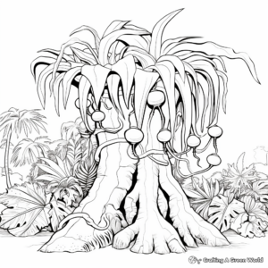 Epiphyte Rainforest Plant Coloring Sheets 3