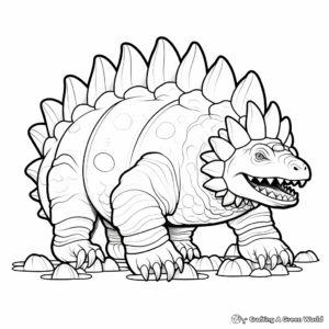 Eras of Ankylosaurus: Jurassic Period Coloring Pages 1