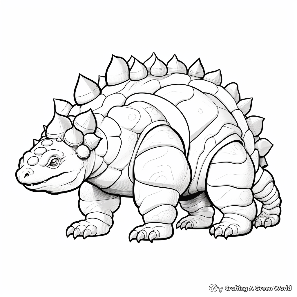 Eras of Ankylosaurus: Jurassic Period Coloring Pages 3
