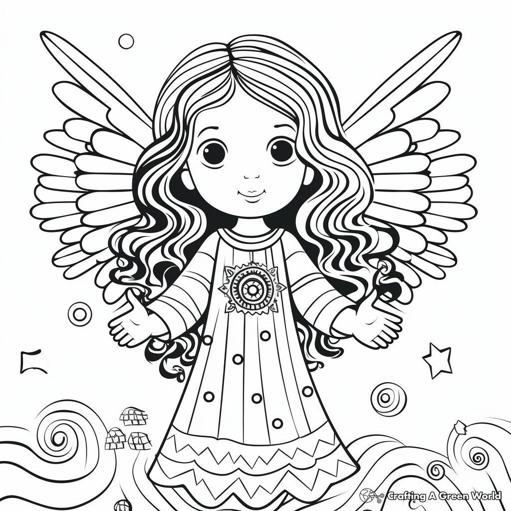 Ethereal Angel Coloring Pages 1