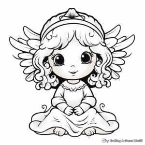 Ethereal Angel Coloring Pages 2