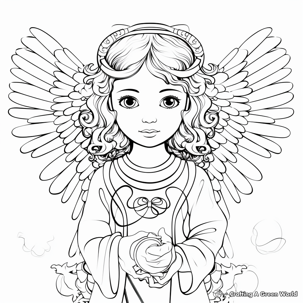 Ethereal Angel Coloring Pages 4