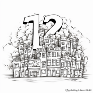 Exciting 11-20 Number Coloring Pages 2