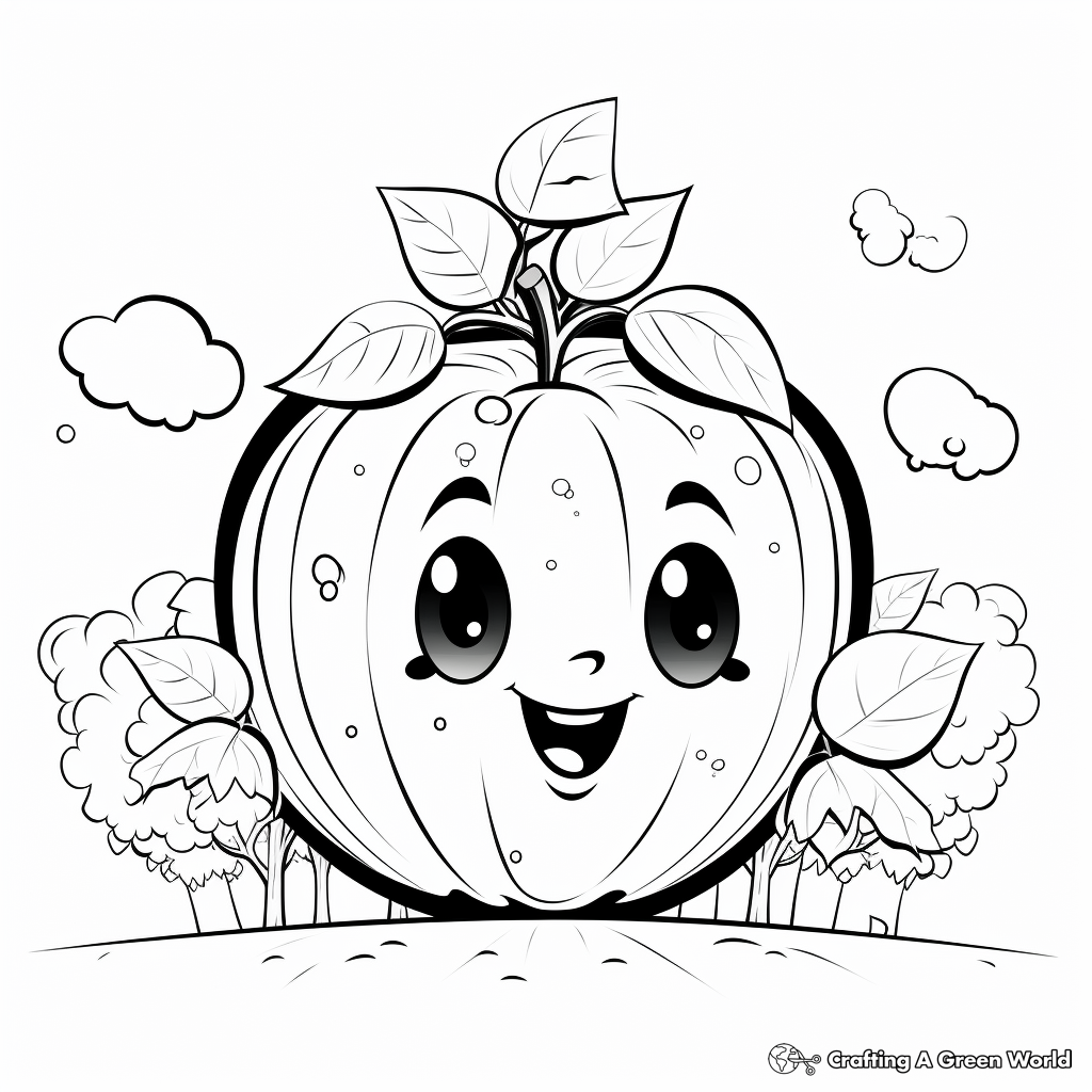 Exciting Apple Coloring Pages 1