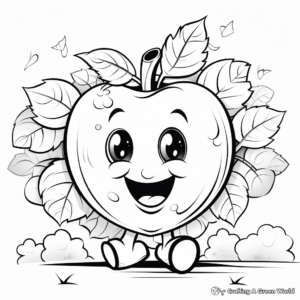 Exciting Apple Coloring Pages 3