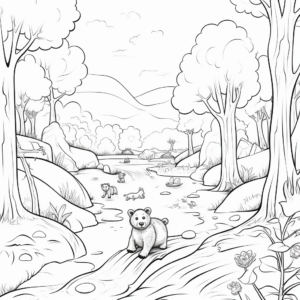 Exciting Bear Hunt Journey Coloring Pages 3