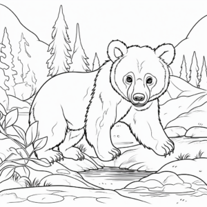Exciting Bear Hunting Season Coloring Pages 1
