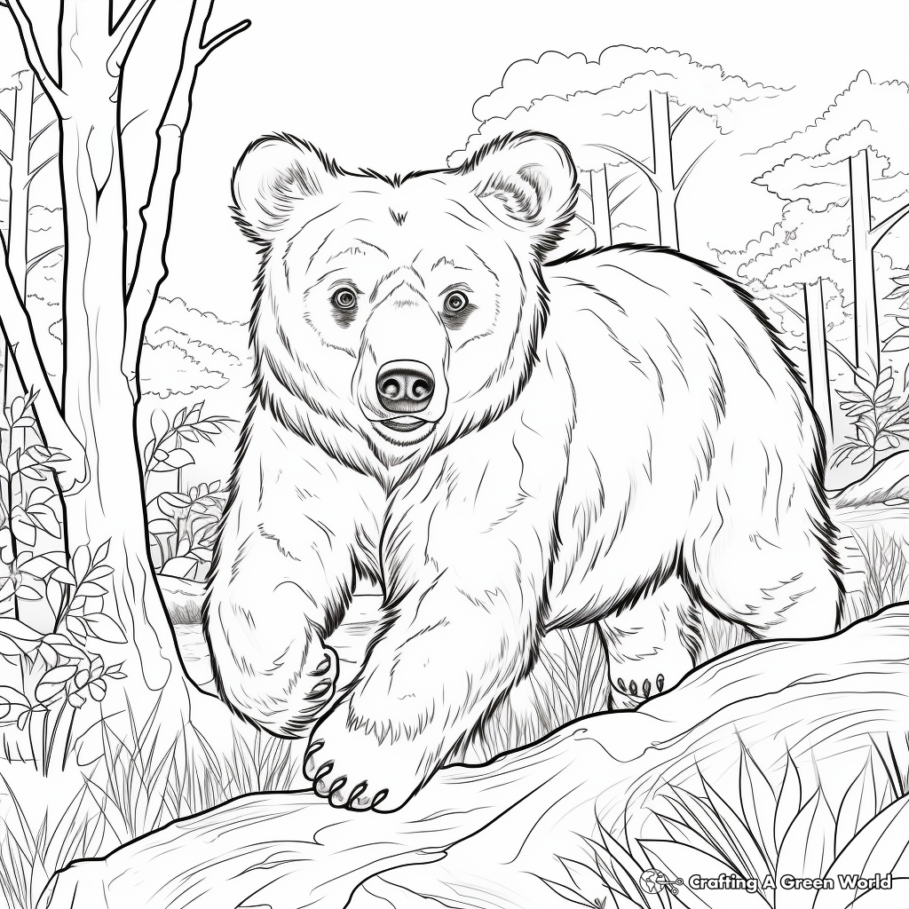 Exciting Bear Hunting Season Coloring Pages 4