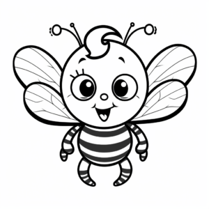 Exciting Bumblebee and Clover Coloring Pages 3