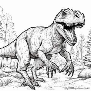 Exciting Carnotaurus Dinosaur Coloring Pages 1