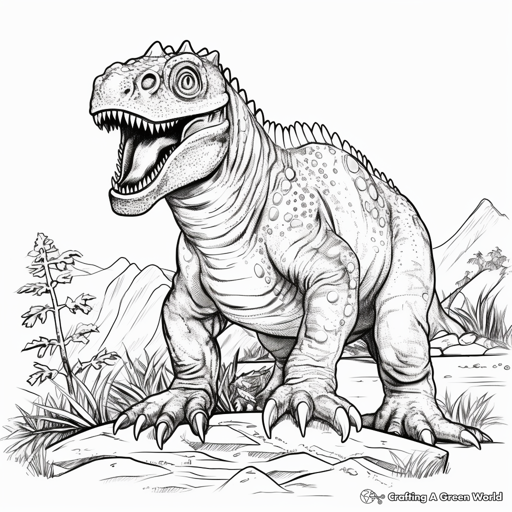 Exciting Carnotaurus Dinosaur Coloring Pages 3