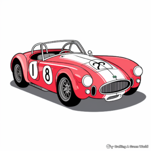 Exciting Classic Racing Car: Shelby Cobra Coloring Page 1