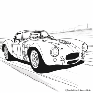 Exciting Classic Racing Car: Shelby Cobra Coloring Page 2