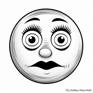 Exciting Clown Nose Coloring Pages 1