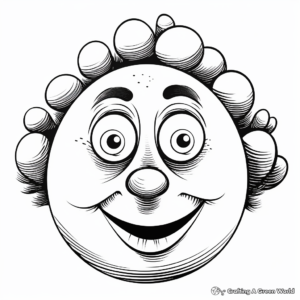 Exciting Clown Nose Coloring Pages 2