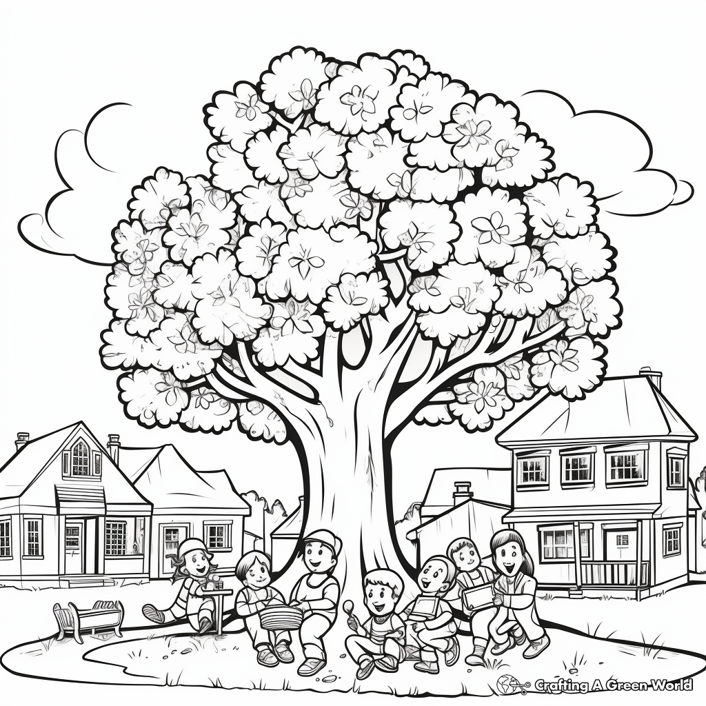 Exciting Community Arbor Day Coloring Pages 3