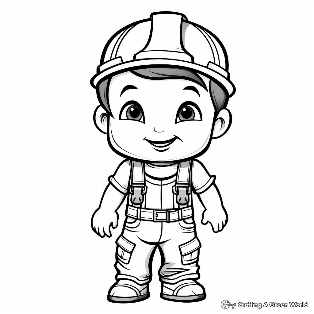 Exciting Construction Worker Overalls Coloring Pages 3