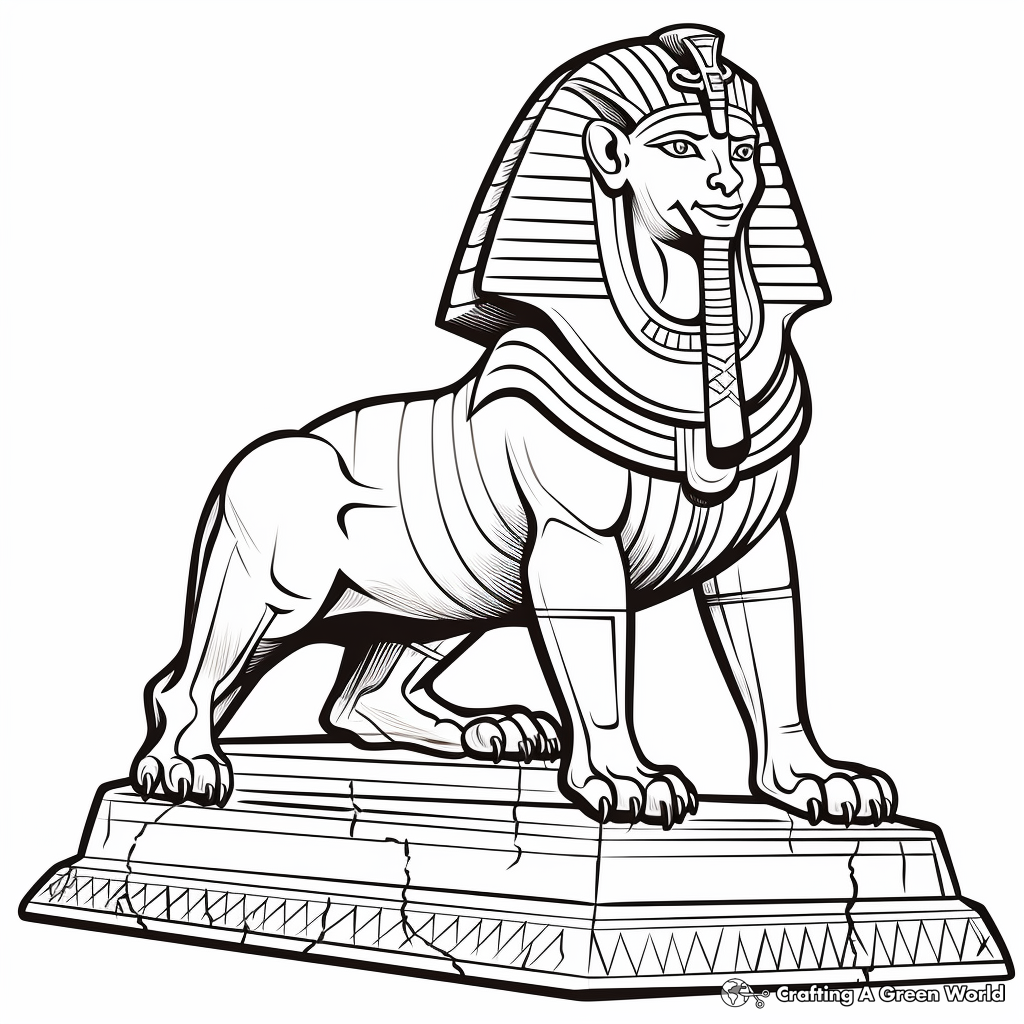 Exciting Egyptian Sphinx Coloring Pages 2