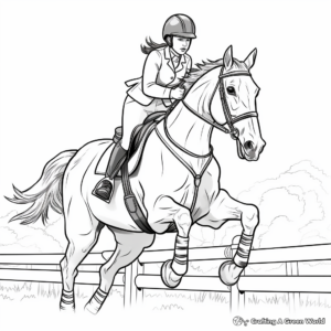 Exciting Equestrian Events at The Olympics Coloring Pages 2