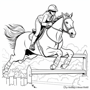 Exciting Equestrian Events at The Olympics Coloring Pages 4