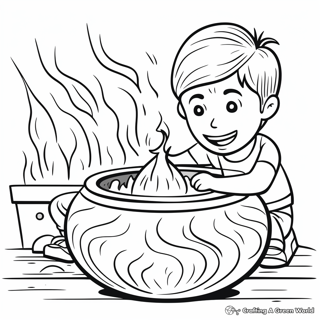 Exciting Fire Pottery Coloring Pages 1